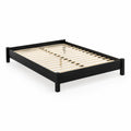 Doppelbett aus Holz mit Lattenrost 200x160 cm Schwarz