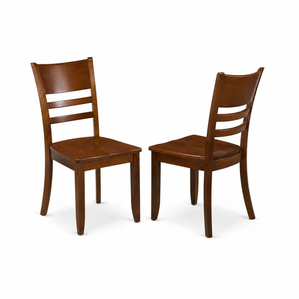 Massivholz Esszimmerstuhl Set 2er Braun