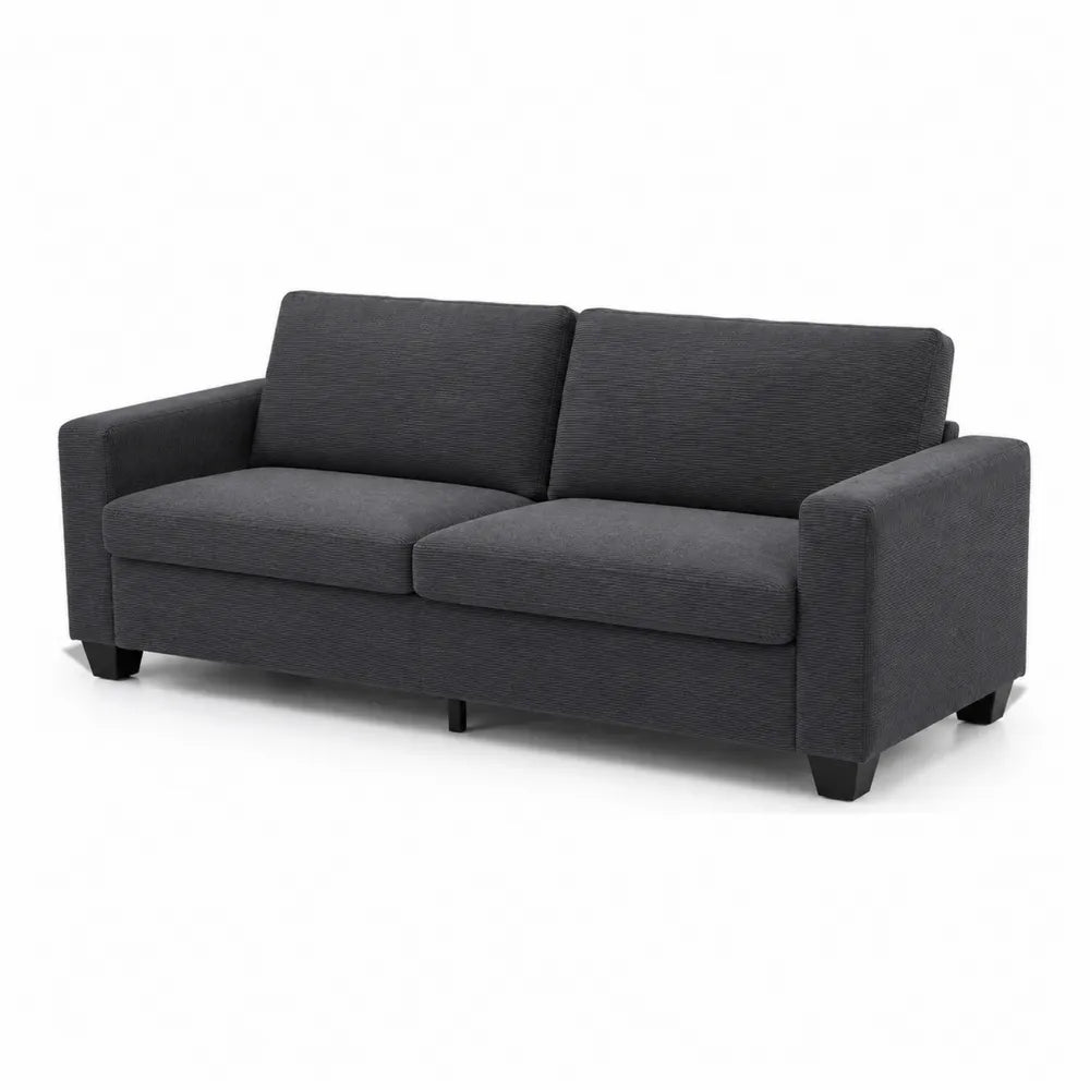 3-Sitzer Sofa Dunkelgrau Polyester